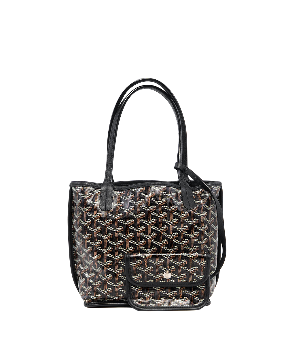 GOYARD ANJOU MINI BLACK CANVAS SHW SUT 020222 00051