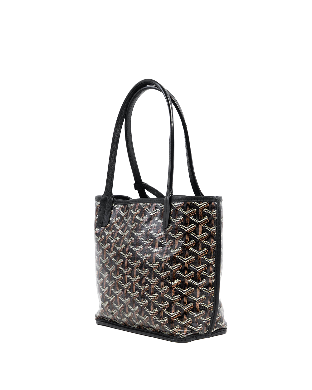 GOYARD ANJOU MINI BLACK CANVAS SHW SUT 020222 00054