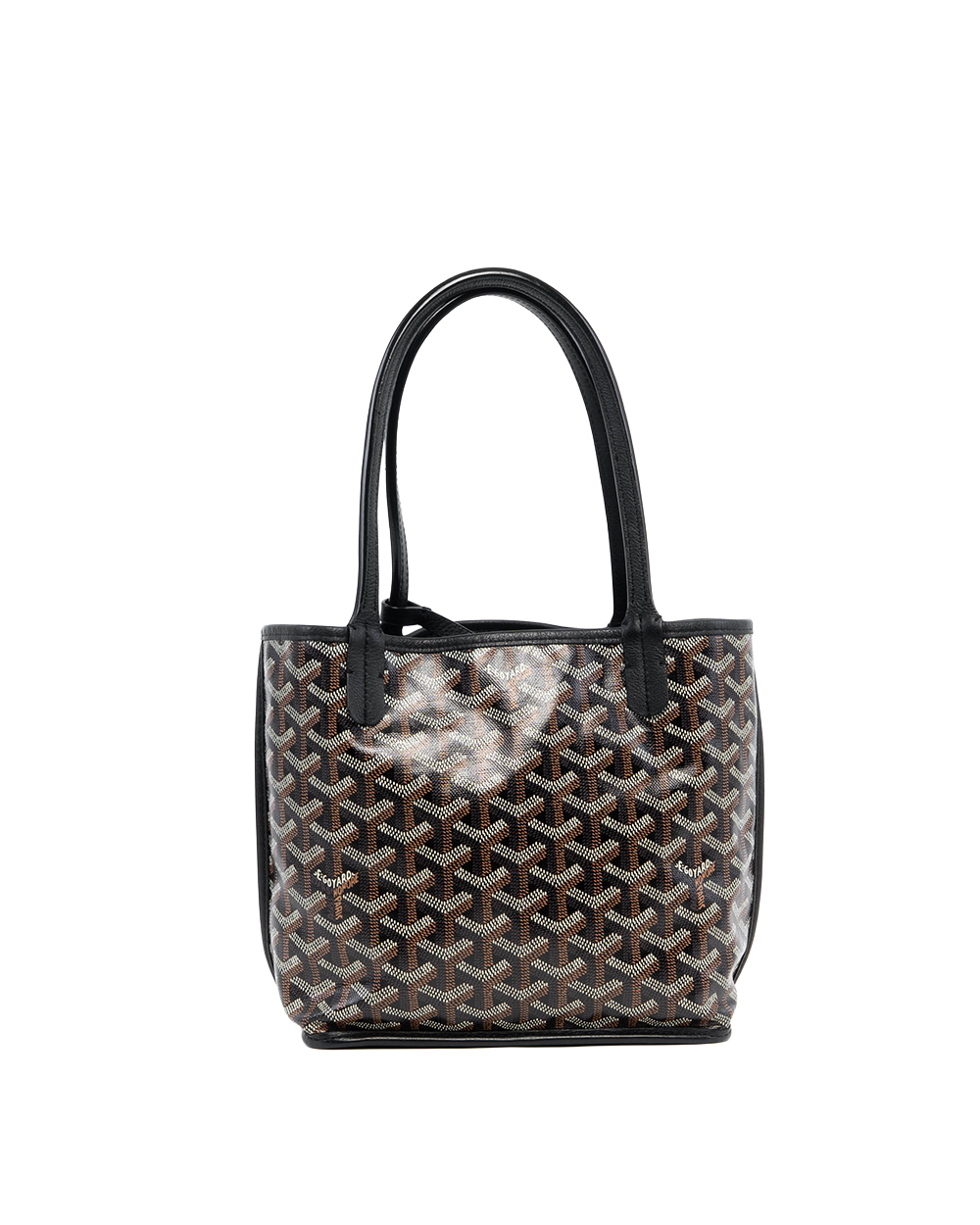GOYARD ANJOU MINI BLACK CANVAS SHW SUT 020222 00055