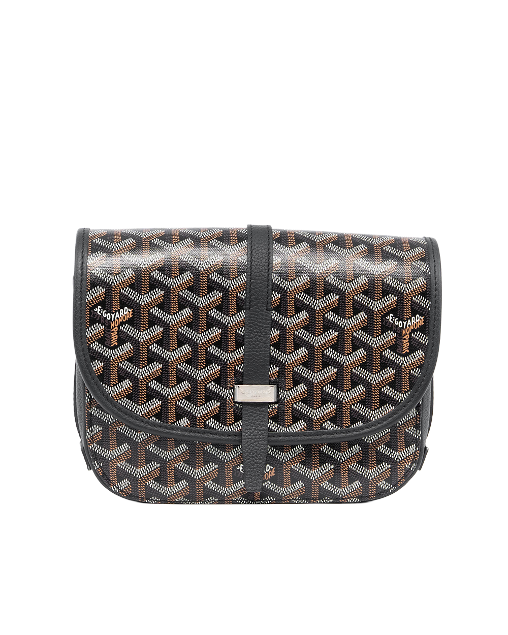 GOYARD BELVEDERE PM BLACK CANVAS SHW LAH 020239 2079