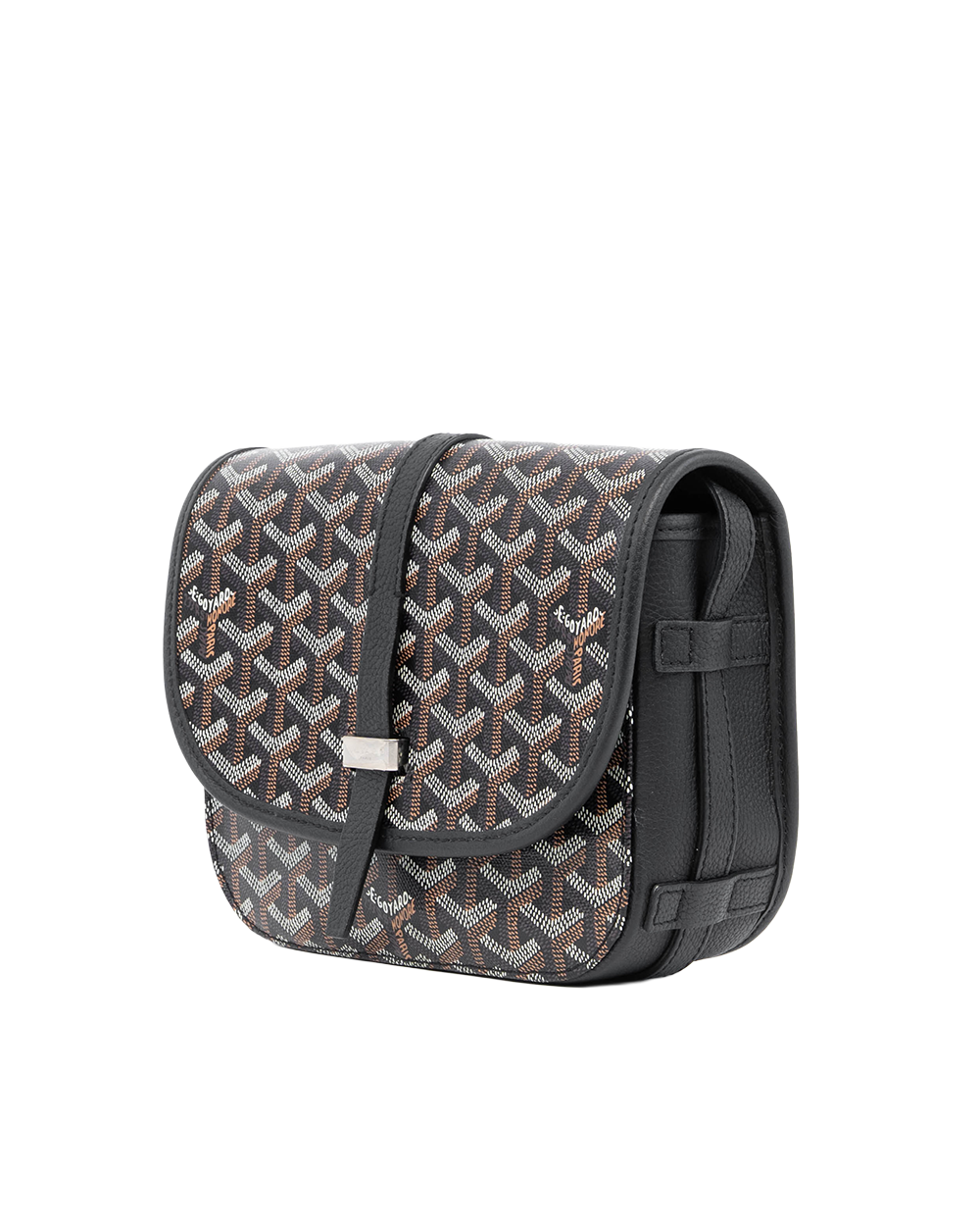 GOYARD BELVEDERE PM BLACK CANVAS SHW LAH 020239 2080