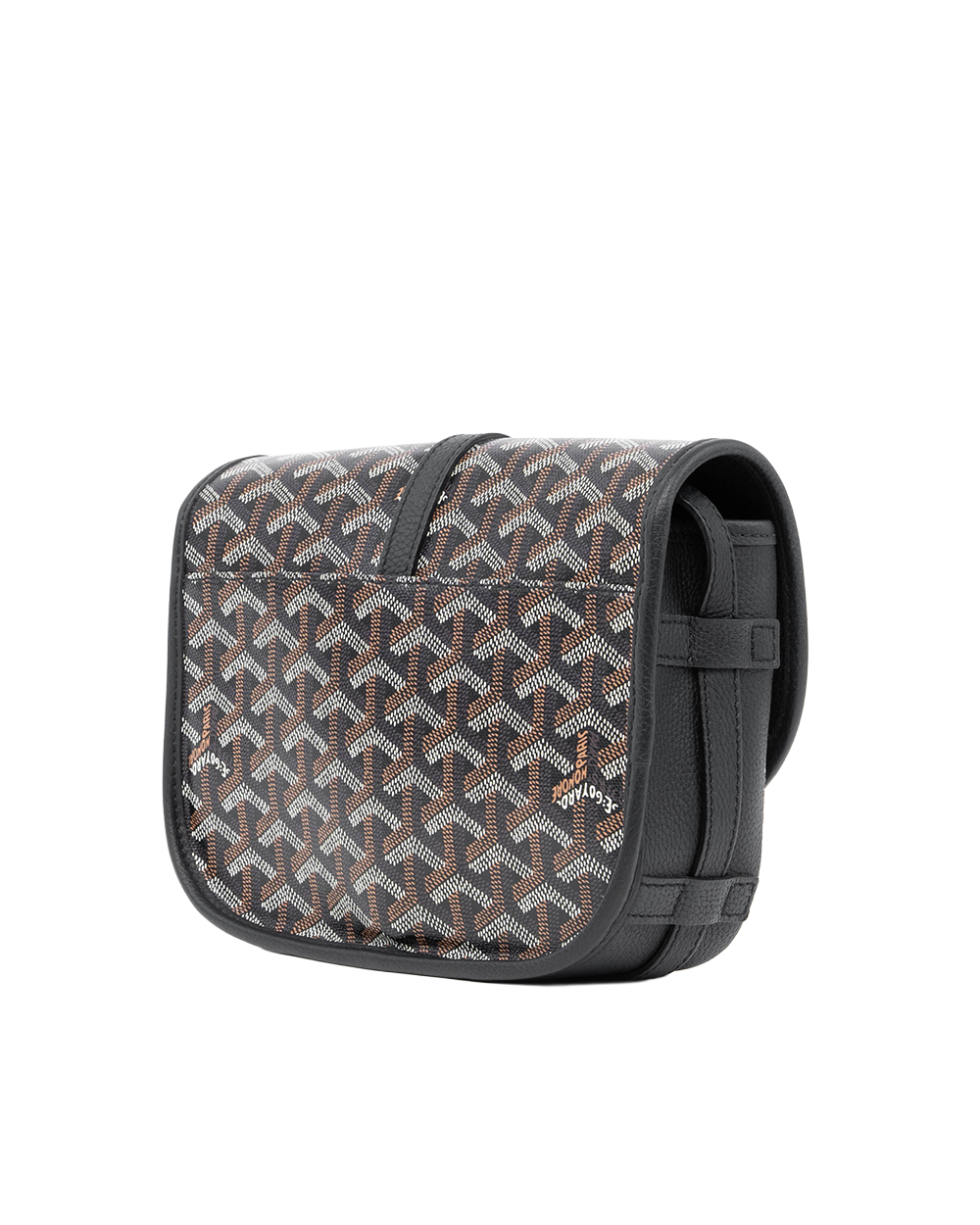 GOYARD BELVEDERE PM BLACK CANVAS SHW LAH 020239 2081