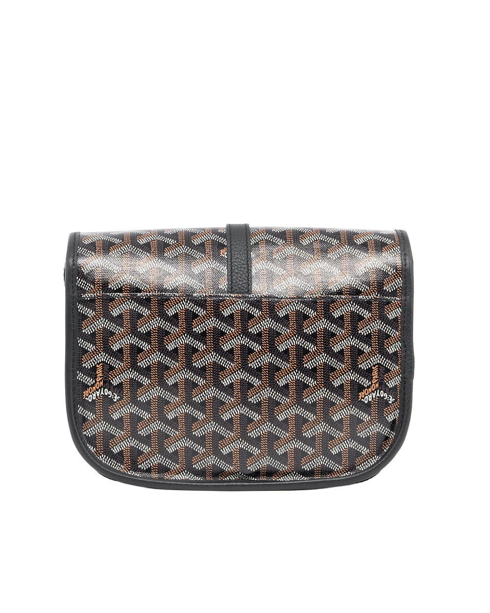 GOYARD BELVEDERE PM BLACK CANVAS SHW LAH 020239 2082