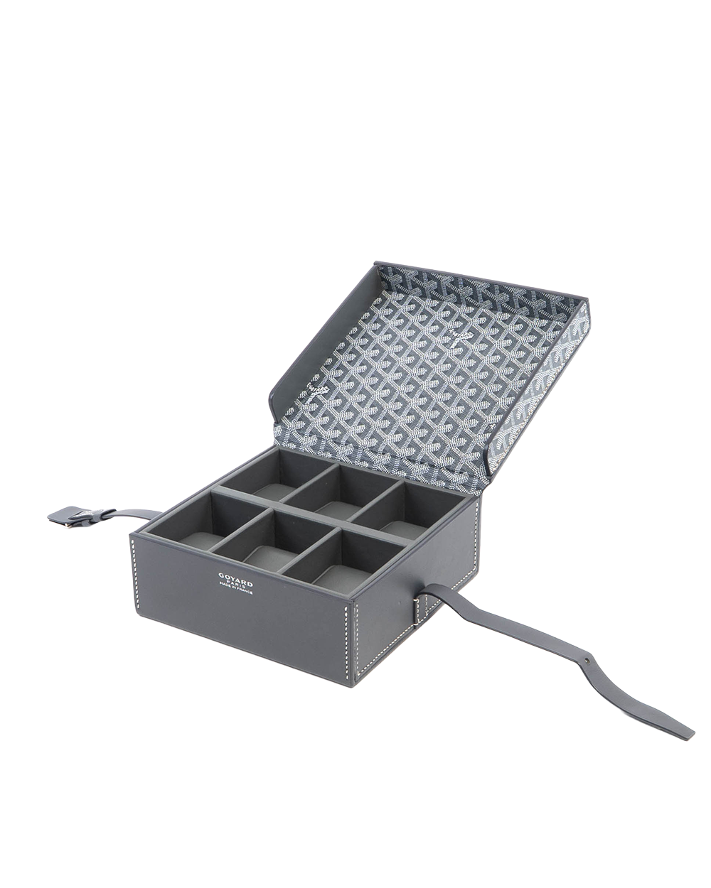 GOYARD COFFRET MONTRES 6 WATCH BOX GREY CANVAS SHW 09071
