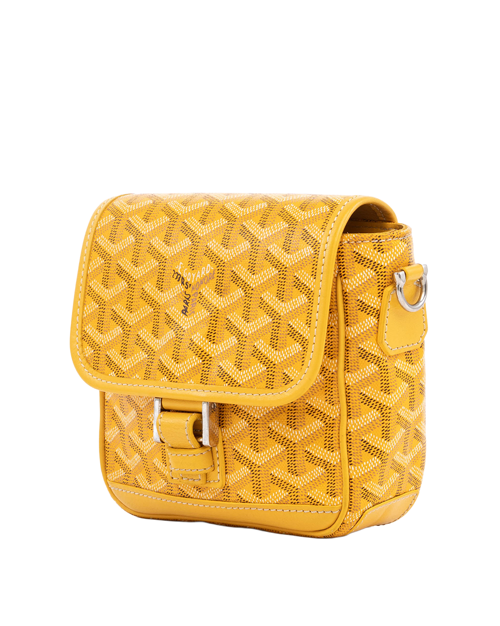 GOYARD GRAND BLEU MESSENGER PM YELLOW CANVAS SHW ARN 020081 04366
