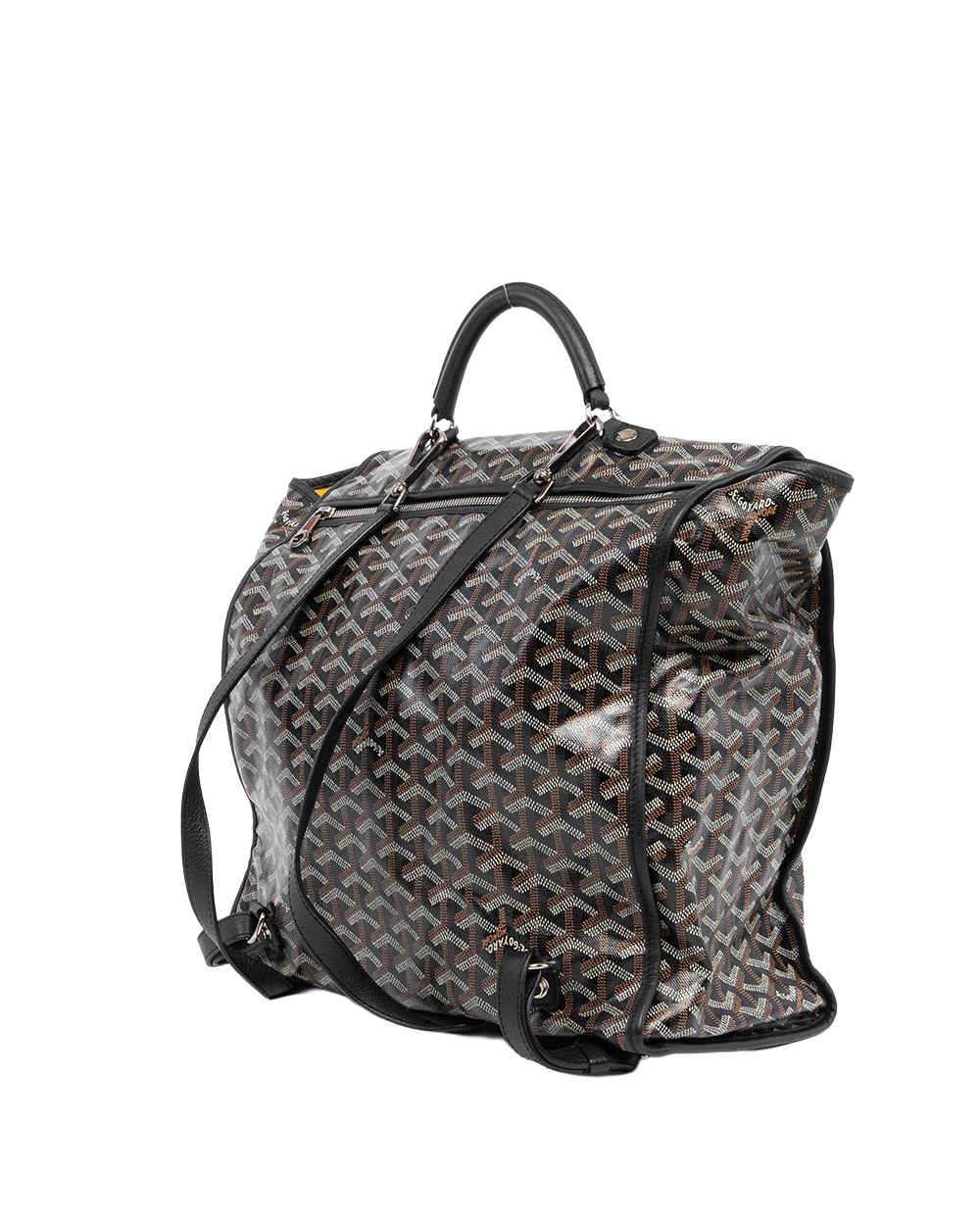 GOYARD SAINT LEGER BACKPACK BLACK CANVAS SHW 5020