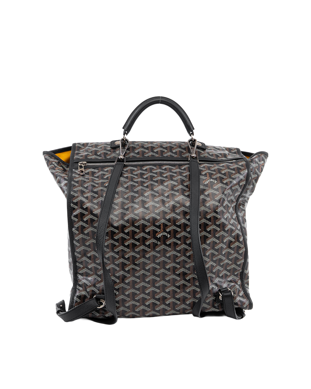 GOYARD SAINT LEGER BACKPACK BLACK CANVAS SHW 5021