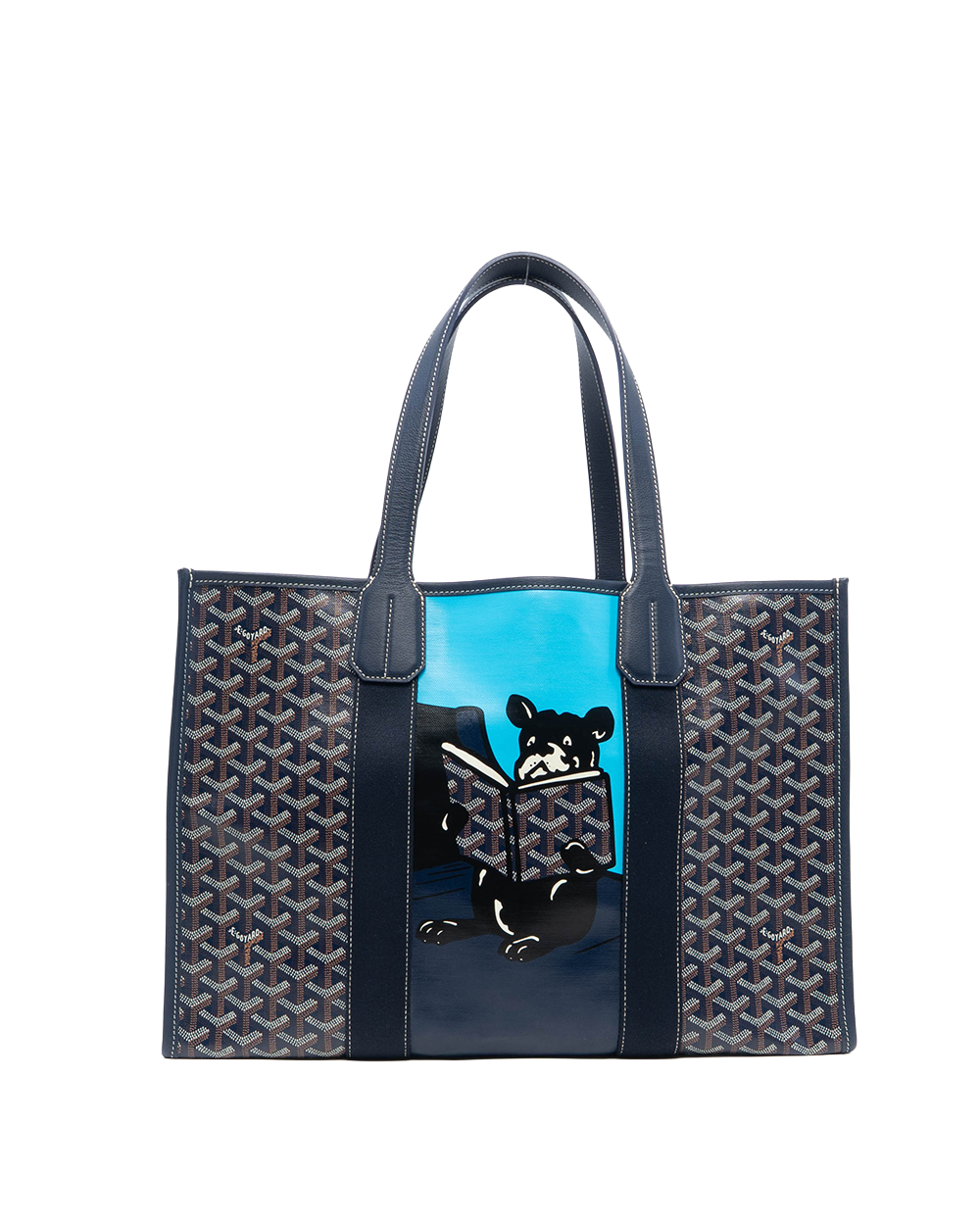 GOYARD VILLETTE TOTE MM BLUE NAVY CANVAS MAE120221 82400