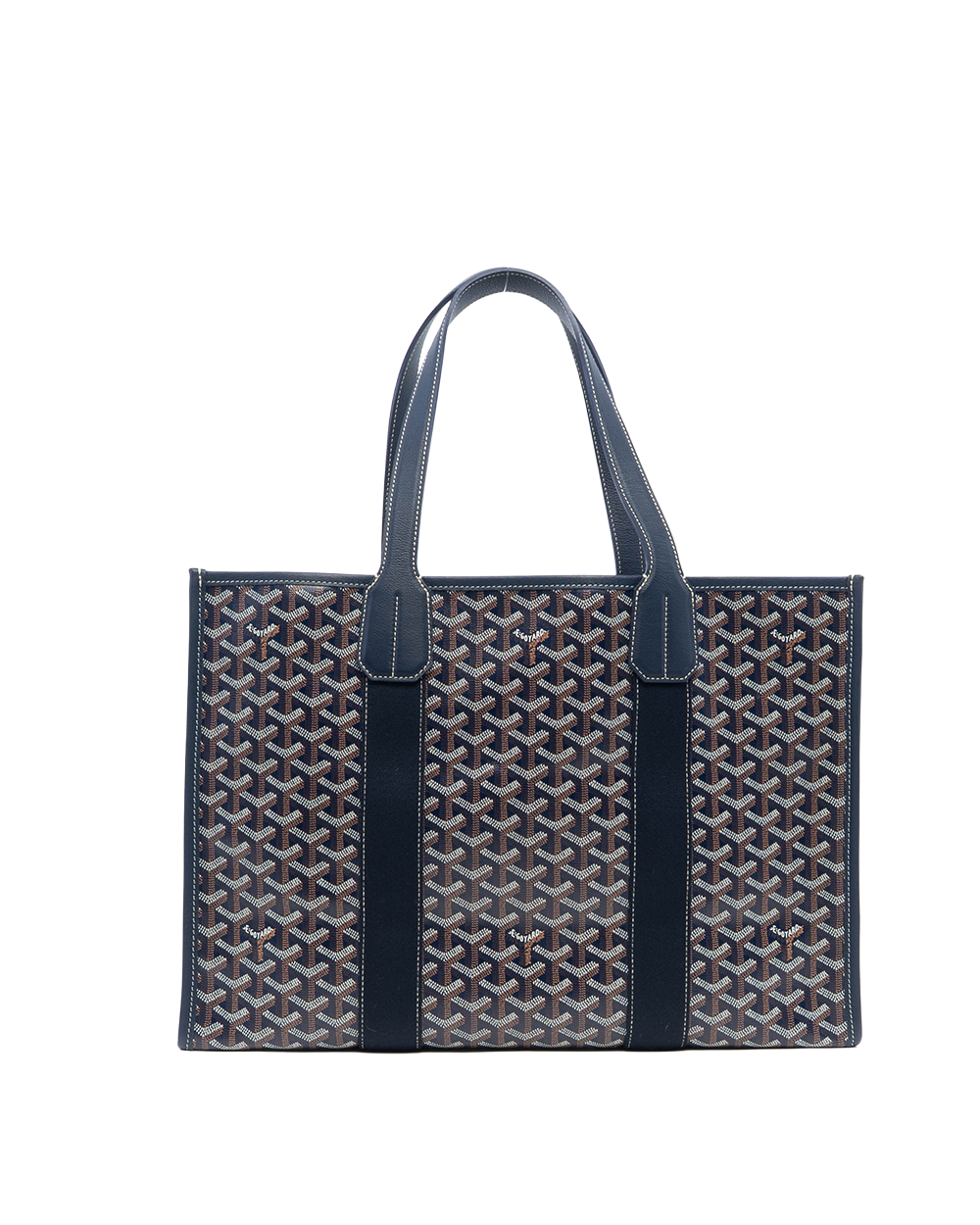 GOYARD VILLETTE TOTE MM BLUE NAVY CANVAS MAE120221 82403