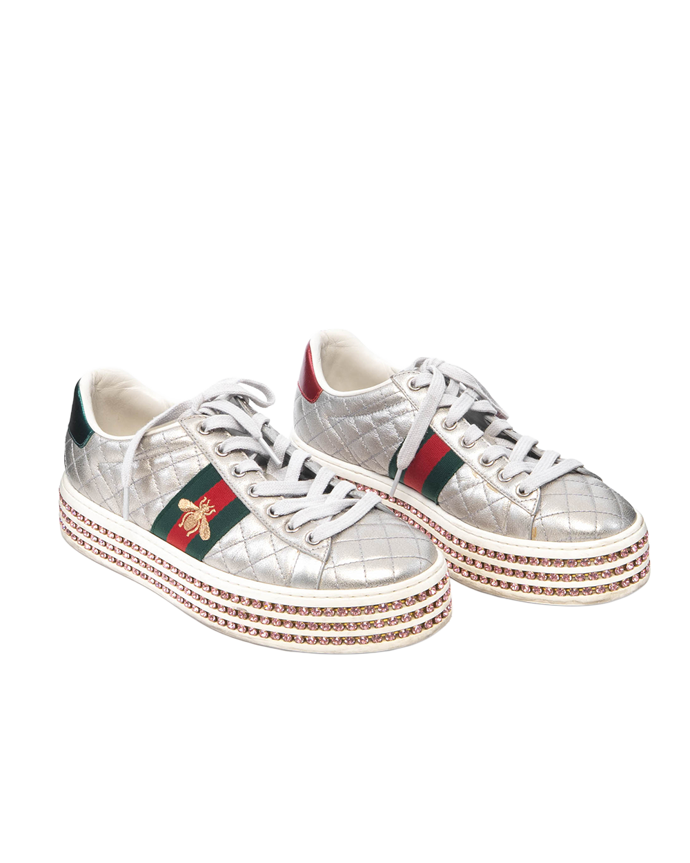 GUCCI ACE BEE SNEAKER 38 GREY 8204