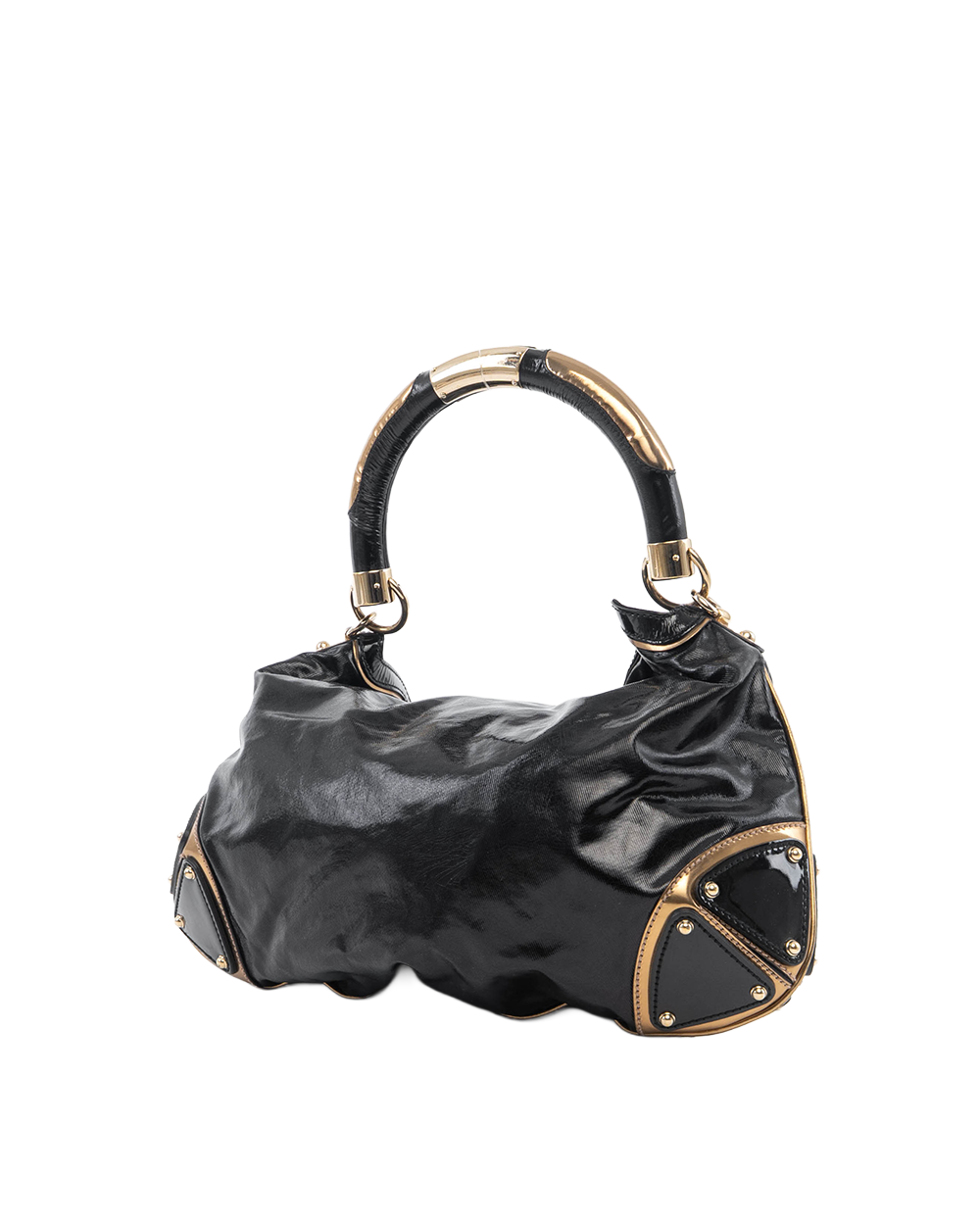 GUCCI BAMBOO TWO WAY BLACK PATENT GHW 189867 520752 2178