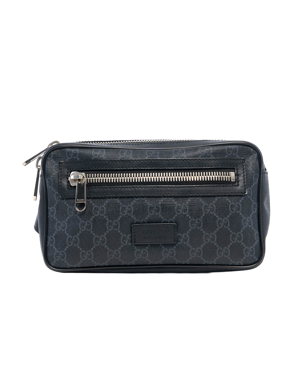 GUCCI BELT BAG CAMERA BLACK GG SUPREME MONOGRAM SHW 474295 200047 1000