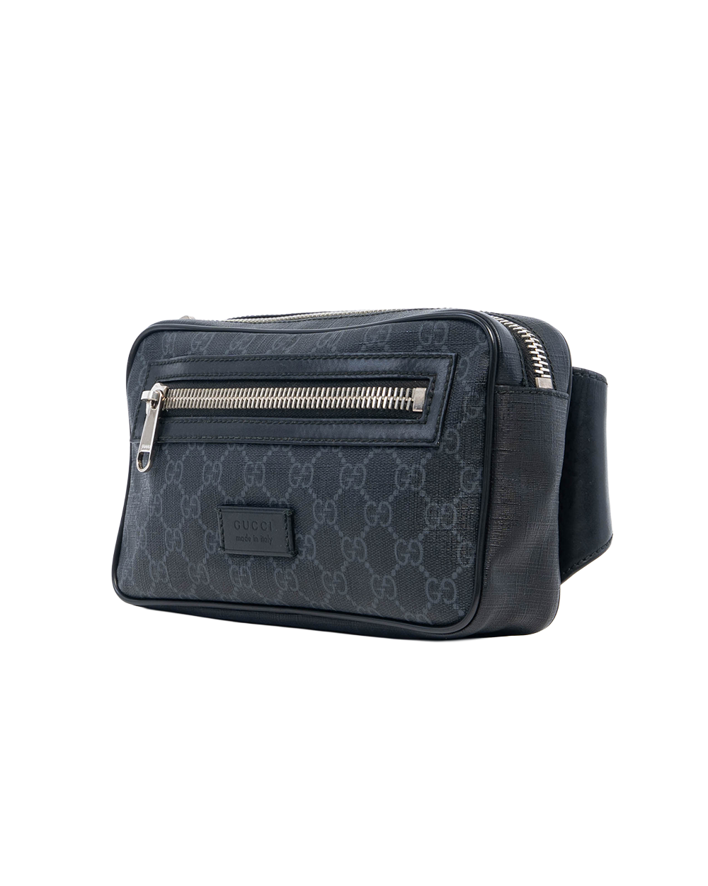 GUCCI BELT BAG CAMERA BLACK GG SUPREME MONOGRAM SHW 474295 200047 1001