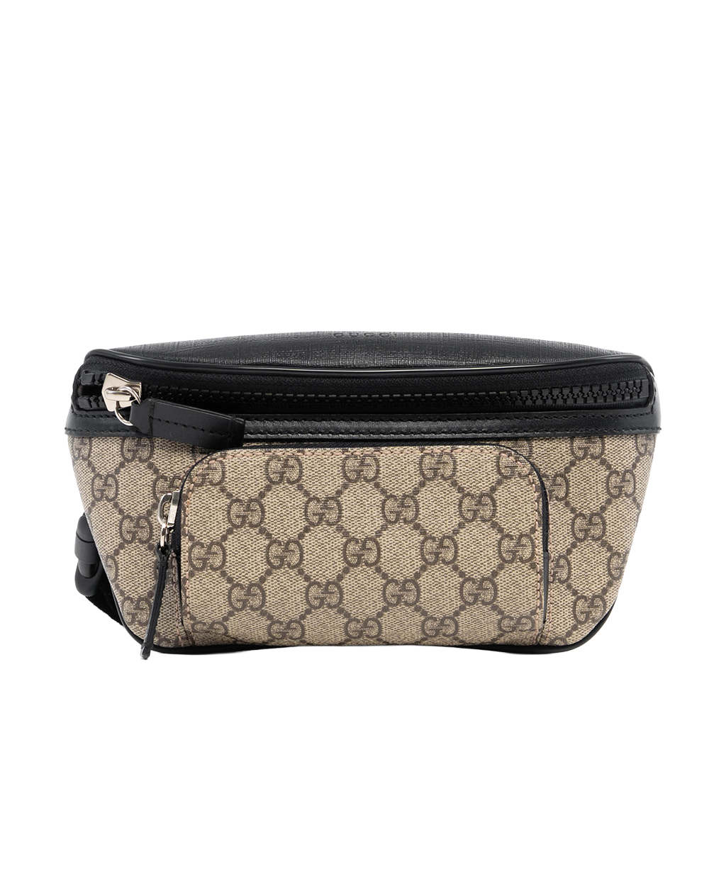 GUCCI BELT BAG GG BROWN BLACK GG MONOGRAM CANVAS SHW 4590946 486628 6110