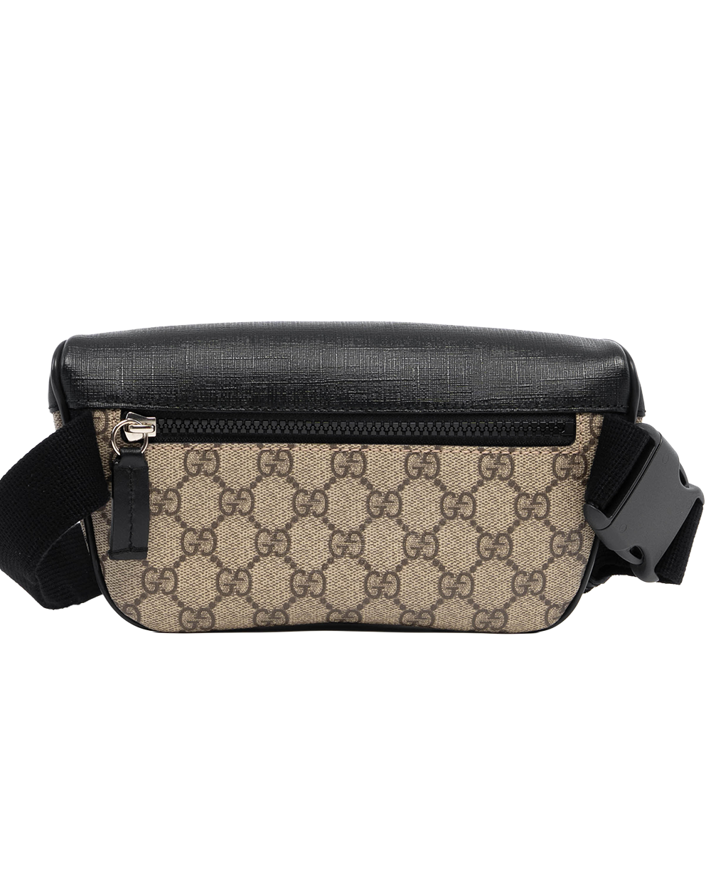 GUCCI BELT BAG GG BROWN BLACK GG MONOGRAM CANVAS SHW 4590946 486628 6113