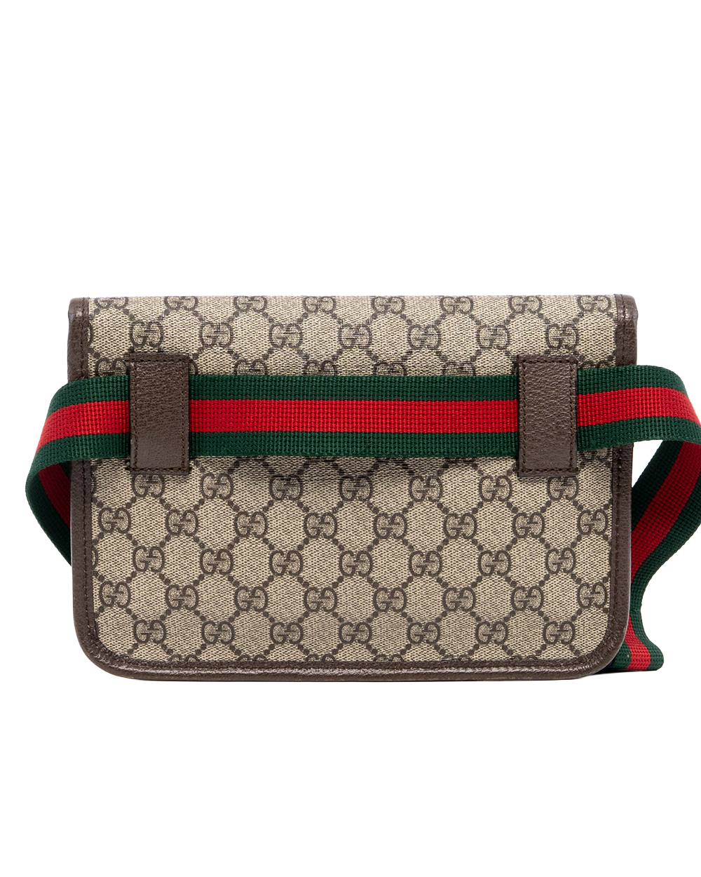 GUCCI BELT BAG TIGER BROWN GG MONOGRAM CANVAS GHW 493930 520981 03411