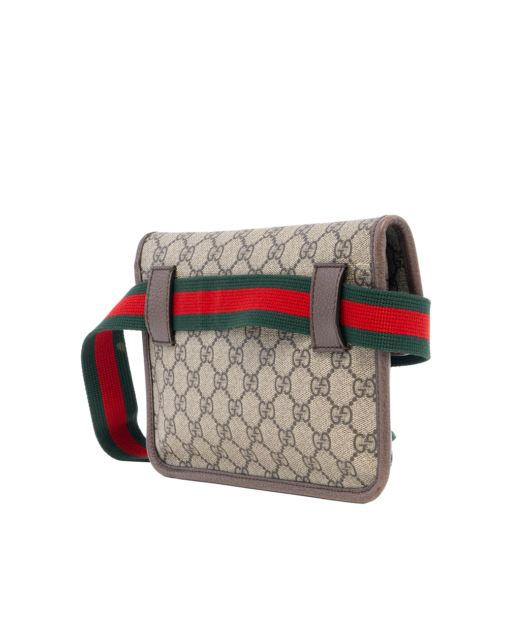 GUCCI BELT BAG TIGER BROWN GG MONOGRAM CANVAS GHW 1101