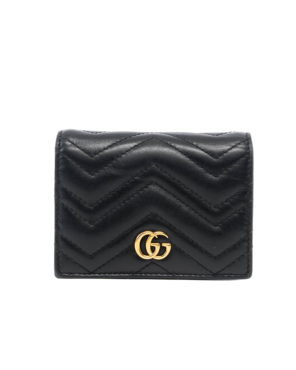 GUCCI BI FOLD WALLET SHORT BLACK CALF GHW 466492 2067 0624