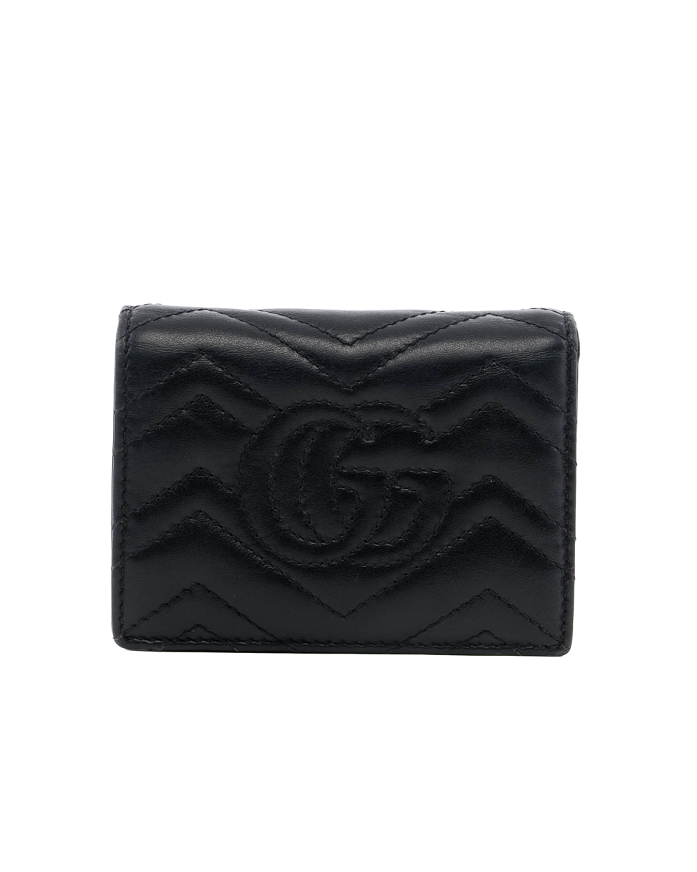 GUCCI BI FOLD WALLET SHORT BLACK CALF GHW 466492 2067 0627