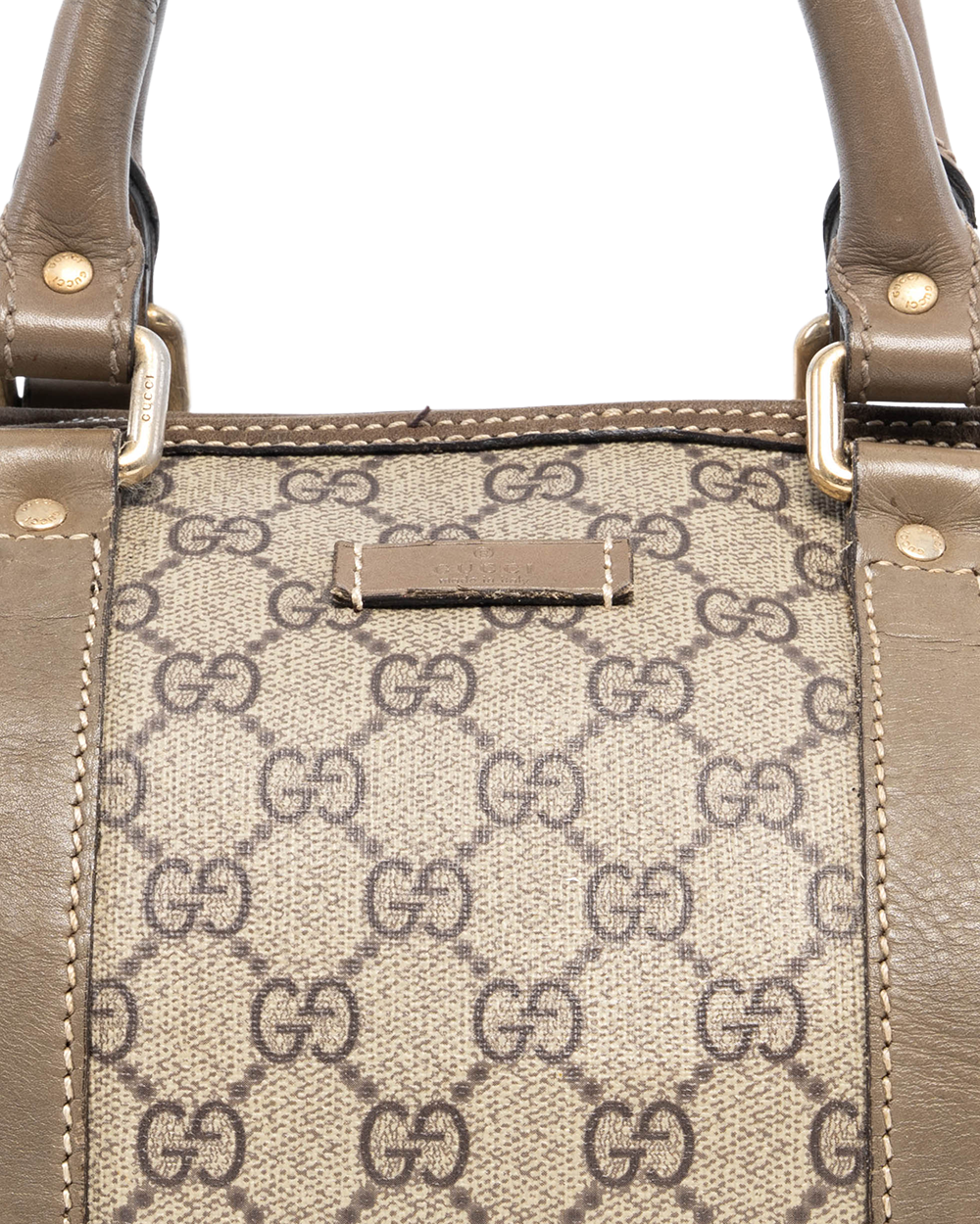 GUCCI BOSTON BROWN GG MONOGRAM CANVAS SHW 203696 213317 3017