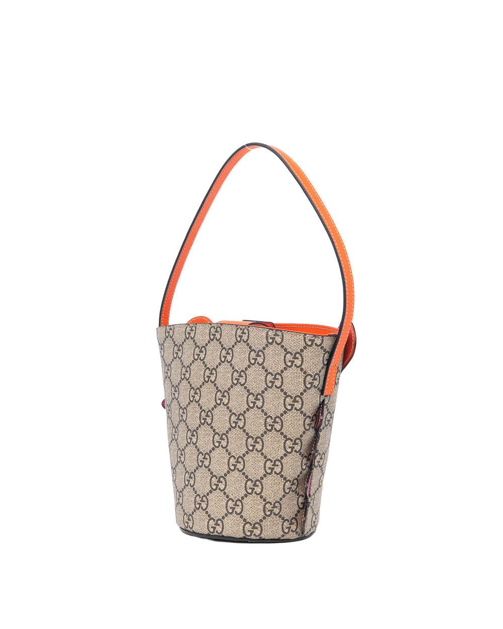 GUCCI BUCKET BAG BROWN ORANGE GG MONOGRAM CANVAS GHW 580421 527066 8002