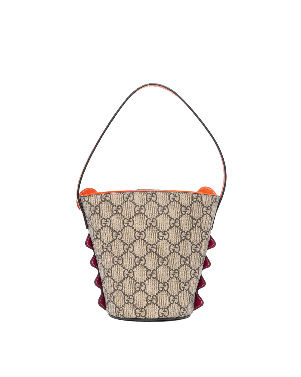 GUCCI BUCKET BAG BROWN ORANGE GG MONOGRAM CANVAS GHW 580421 527066 8003