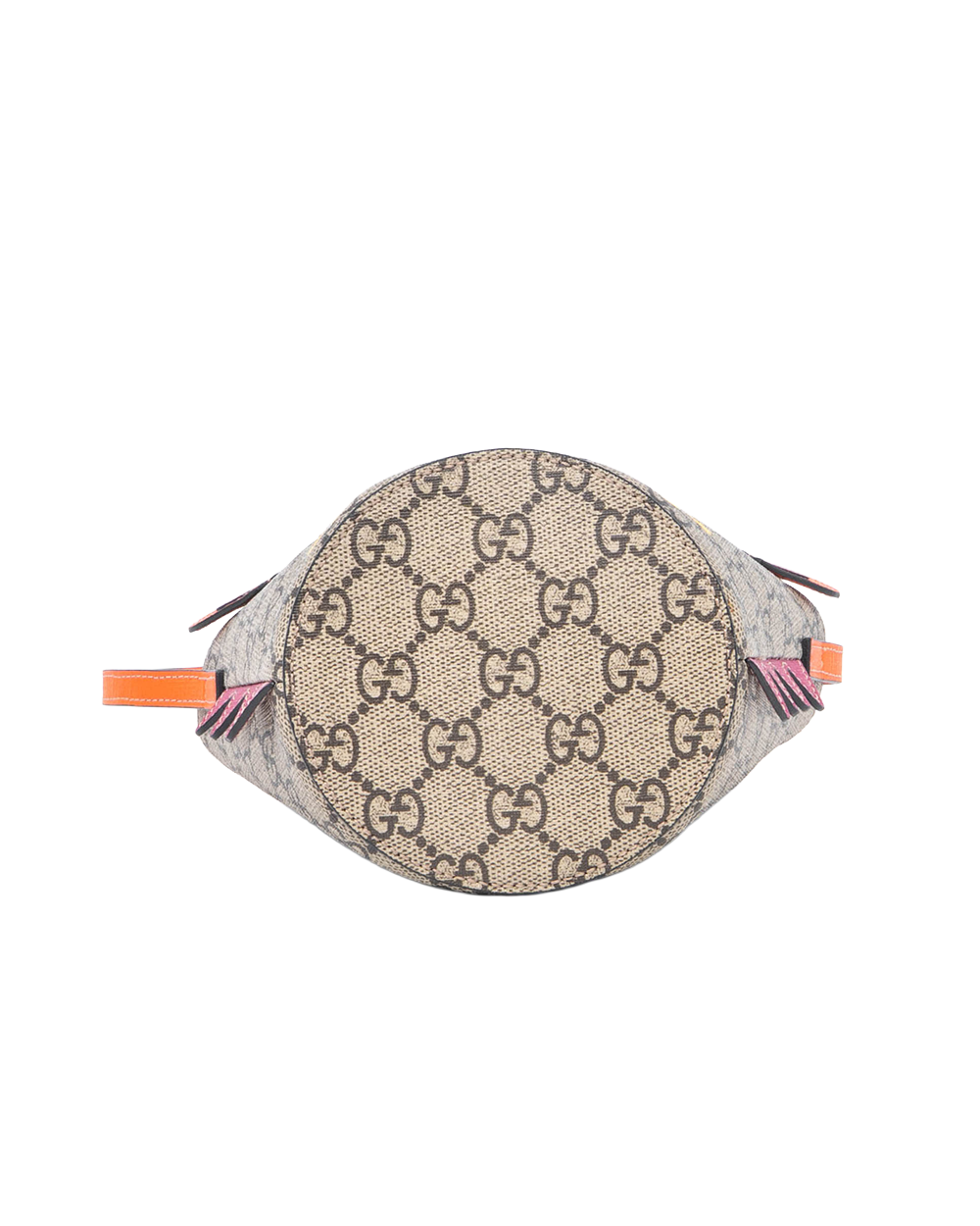 GUCCI BUCKET BAG BROWN ORANGE GG MONOGRAM CANVAS GHW 580421 527066 8008