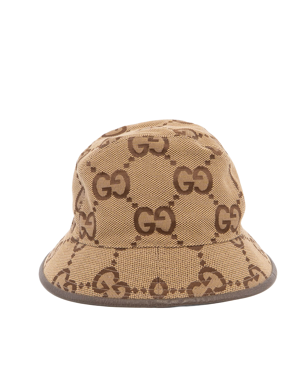 GUCCI BUCKET HAT M BROWN GIANT GG MONOGRAM GHW 00250