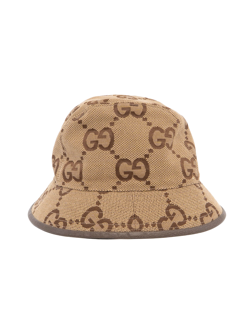 GUCCI BUCKET HAT M BROWN GIANT GG MONOGRAM GHW 00253