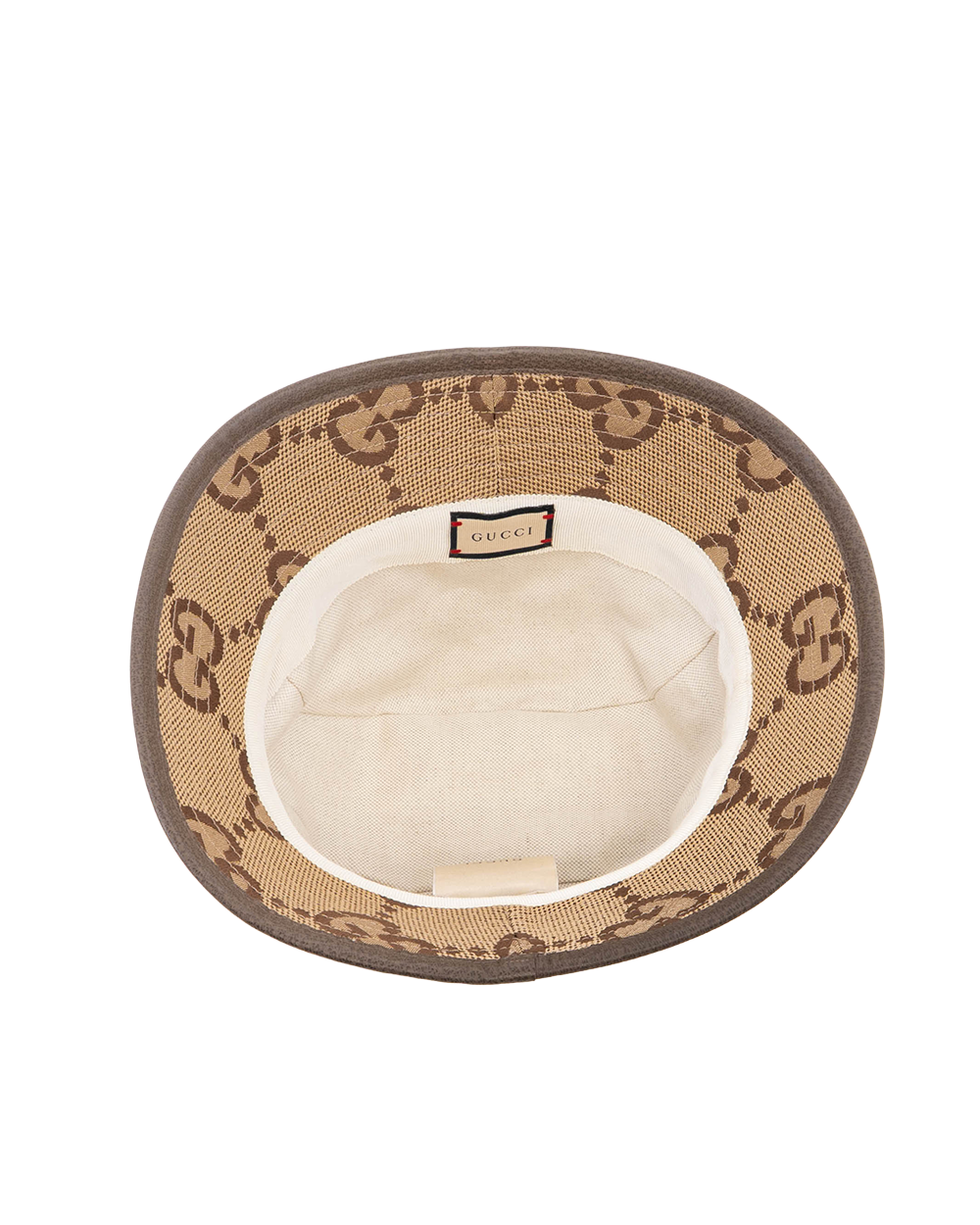 GUCCI BUCKET HAT M BROWN GIANT GG MONOGRAM GHW 00255