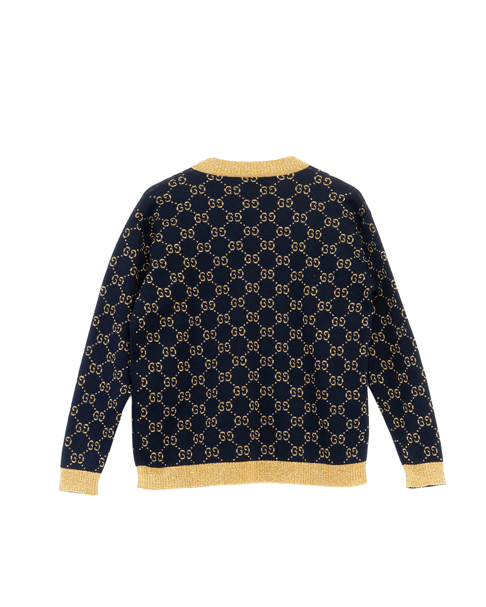 GUCCI CARDIGAN XS BLUE NAVY GG MONOGRAM 00273