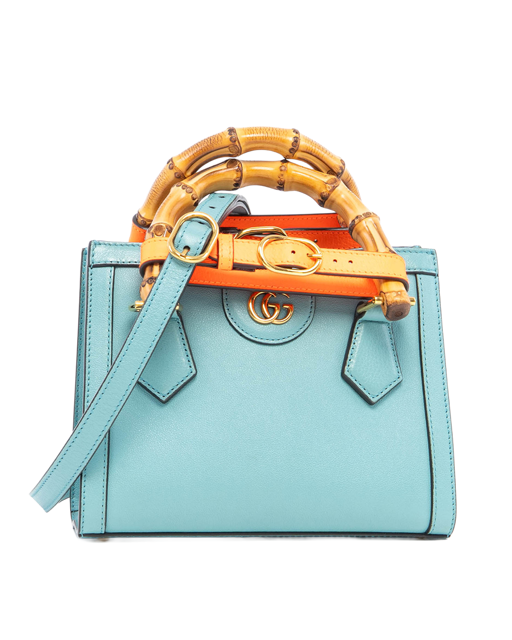 GUCCI DIANA BAMBOO TOTE BAG BLUE 2126