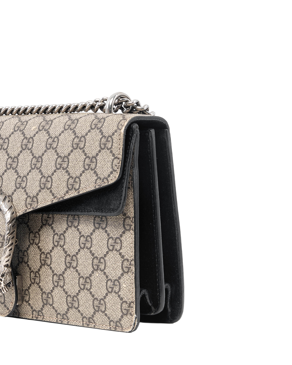 GUCCI DIONYSUS MEDIUM BROWN BLACK GG MONOGRAM CANVAS SHW 400249 520981 6102