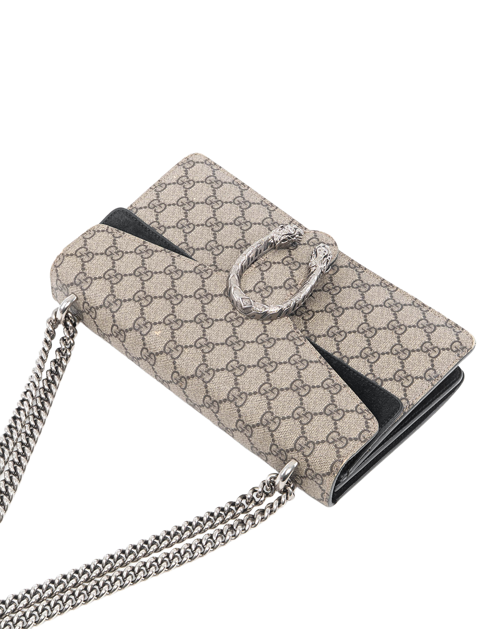 GUCCI DIONYSUS MEDIUM BROWN BLACK GG MONOGRAM CANVAS SHW 400249 520981 6106