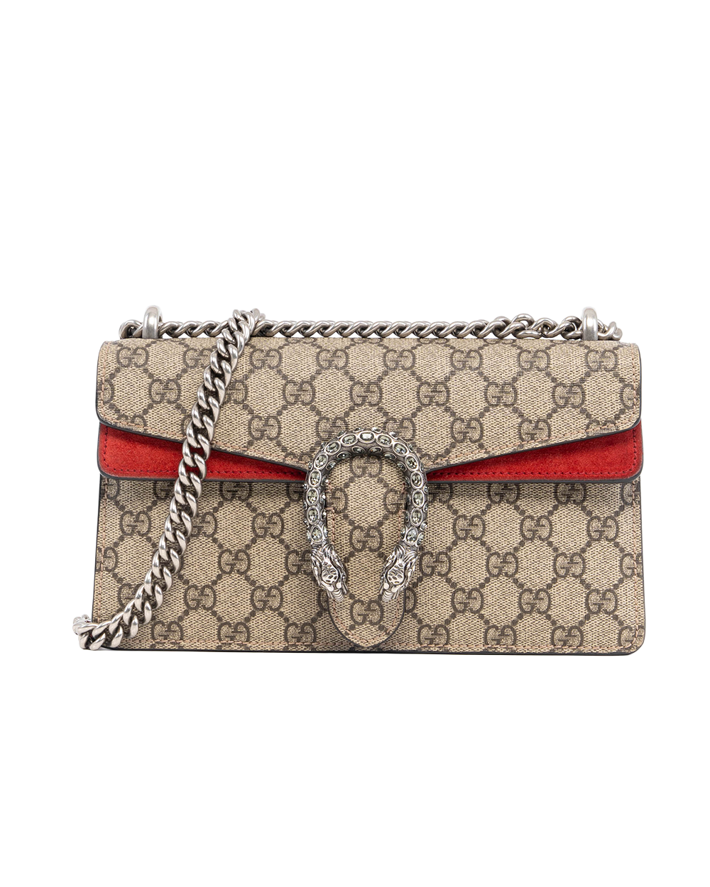 GUCCI DIONYSUS NEW SMALL BROWN RED GG MONOGRAM CANVAS RSHW 499623 204991 3029