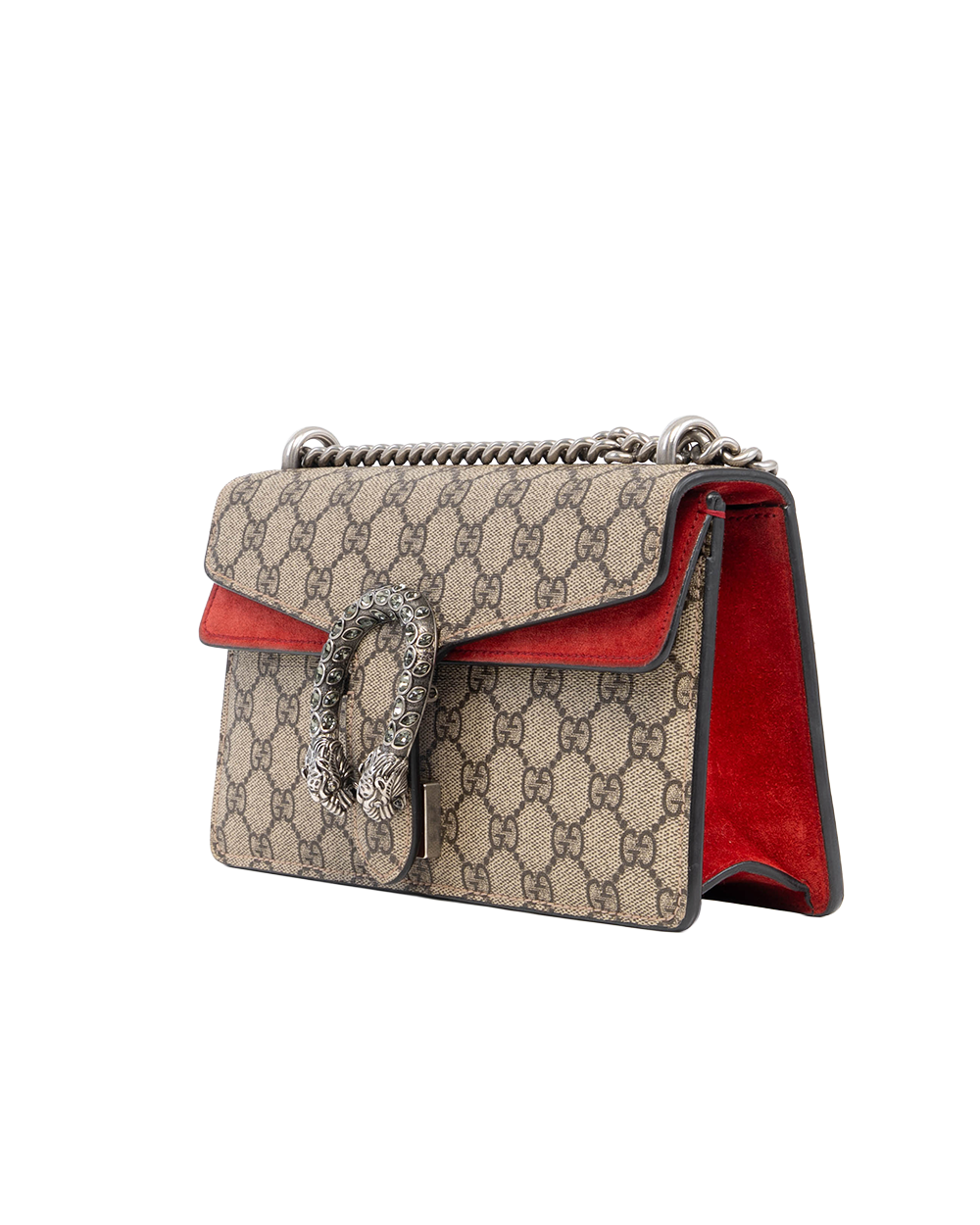 GUCCI DIONYSUS NEW SMALL BROWN RED GG MONOGRAM CANVAS RSHW 499623 204991 3031