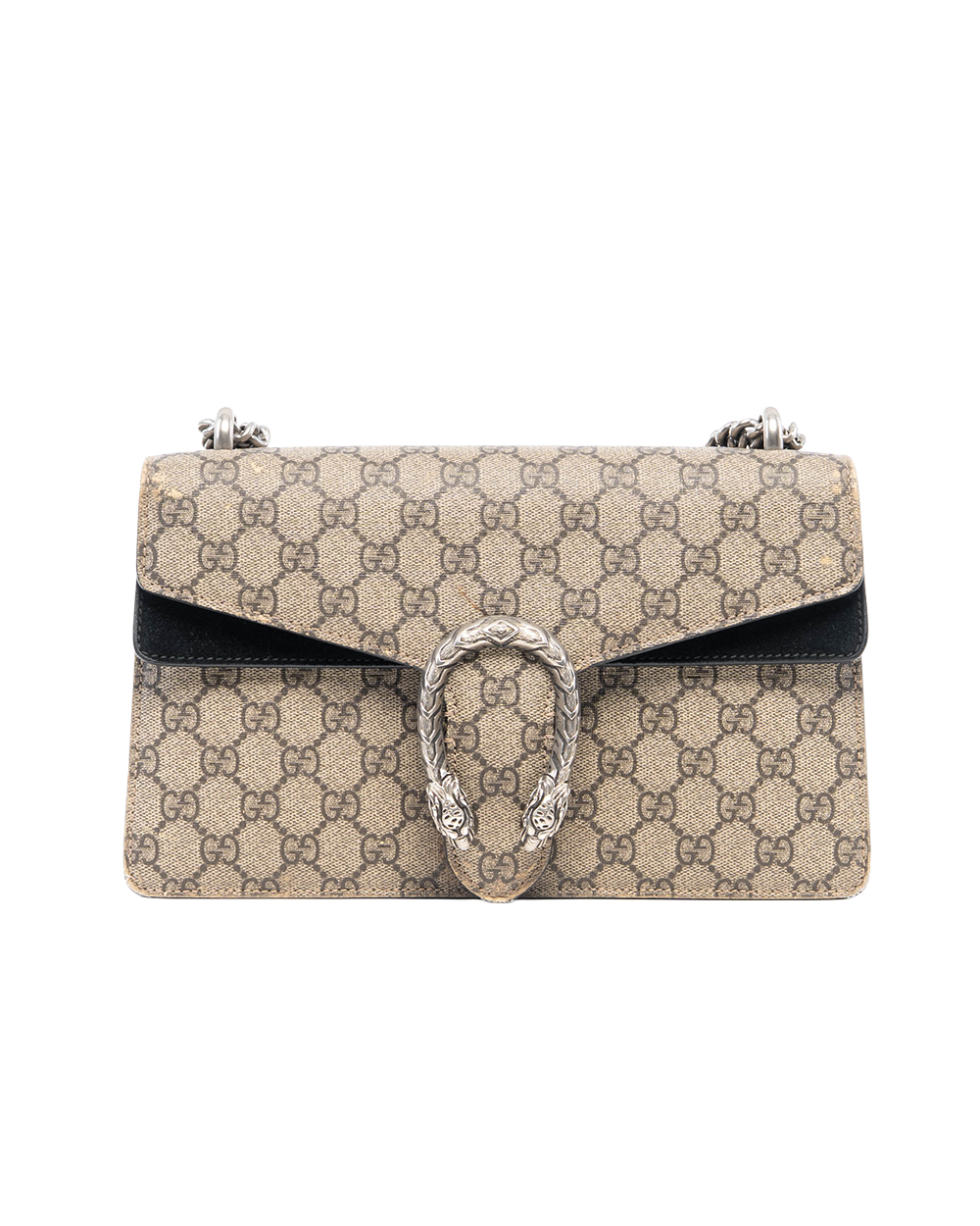 GUCCI DIONYSUS SMALL BROWN BLACK GG MONOGRAM CANVAS RHW 400249 520981 0475