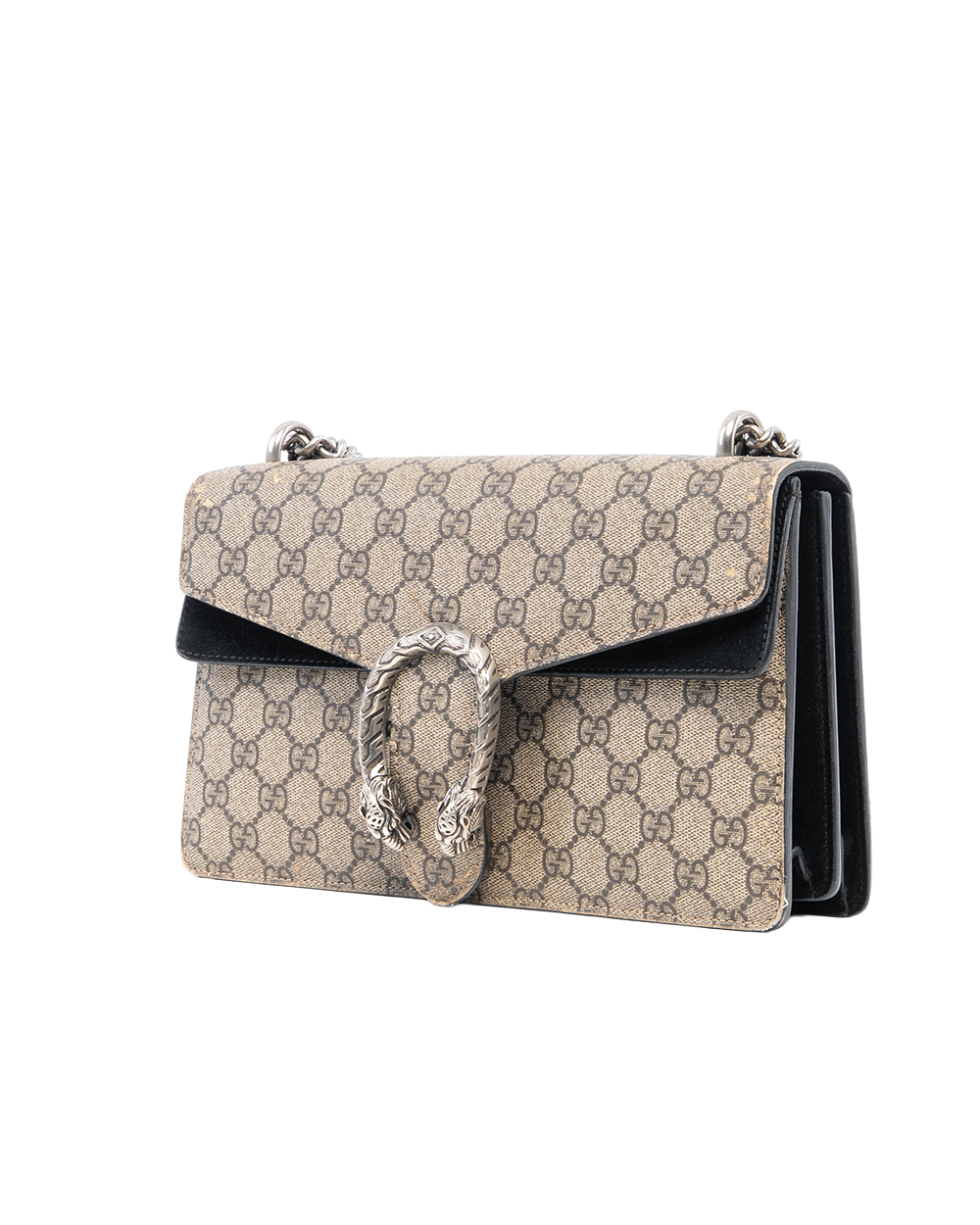 GUCCI DIONYSUS SMALL BROWN BLACK GG MONOGRAM CANVAS RHW 400249 520981 0476