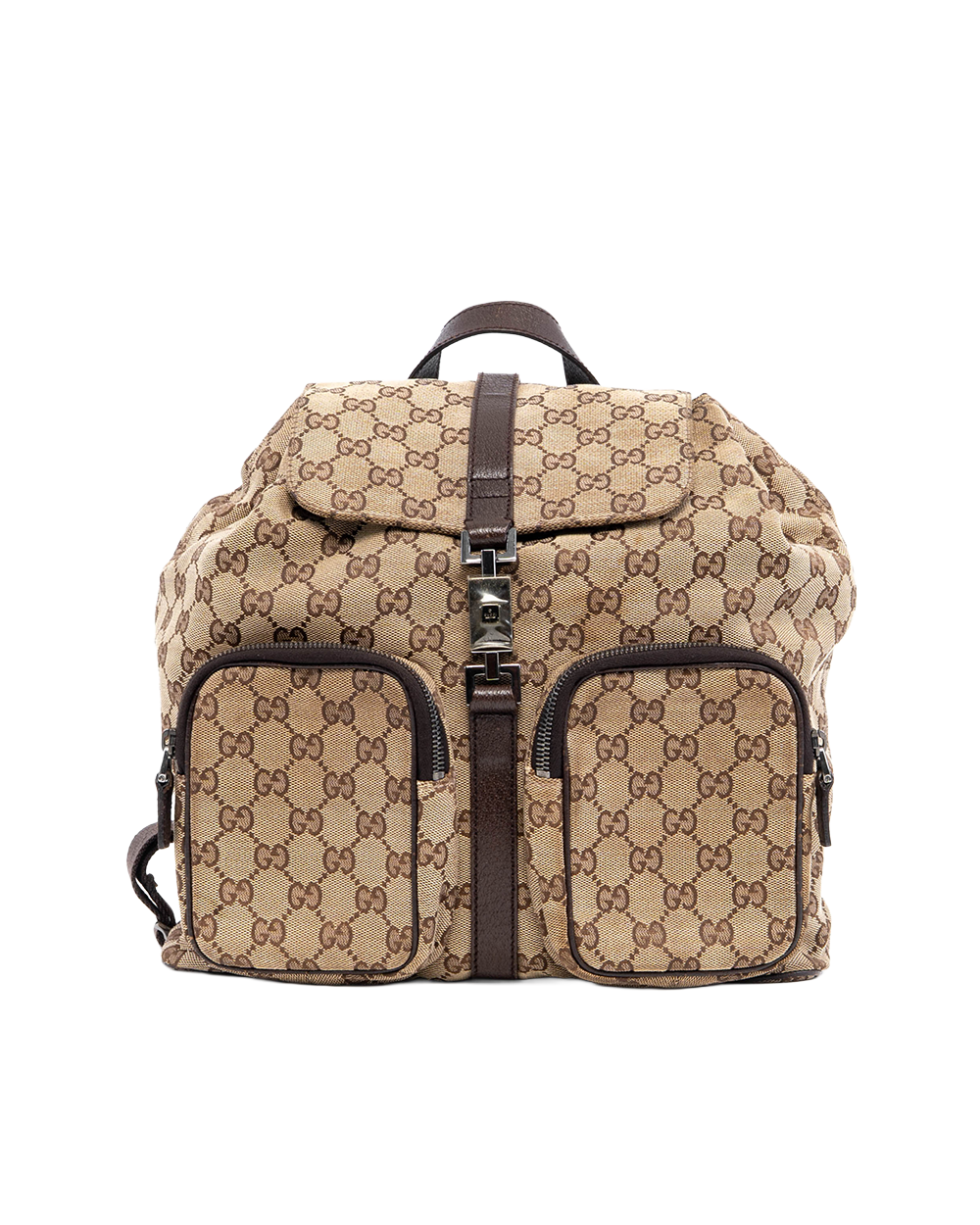 GUCCI GG BACKPACK VINTAGE BROWN GG MONOGRAM CANVAS GHW 114552 002404 1000