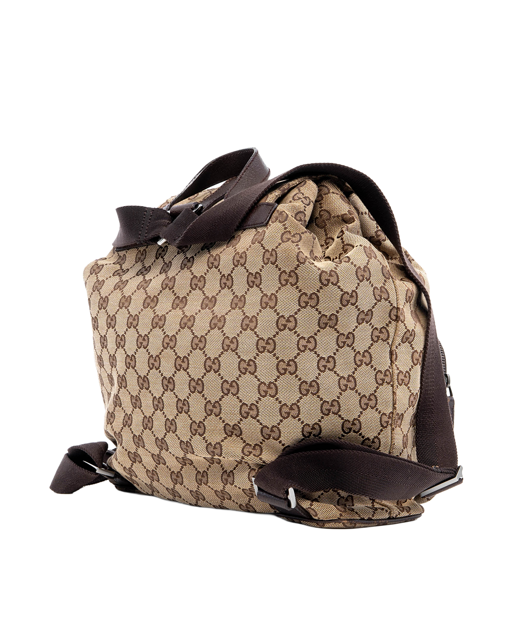 GUCCI GG BACKPACK VINTAGE BROWN GG MONOGRAM CANVAS GHW 114552 002404 1002