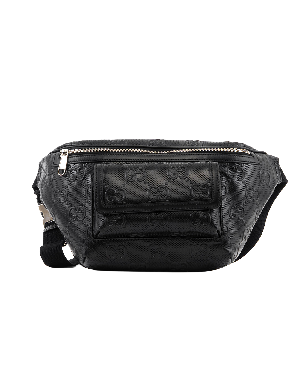 GUCCI GG JUMBO BELT BAG BLACK CALF SHW 645093 525040 09588