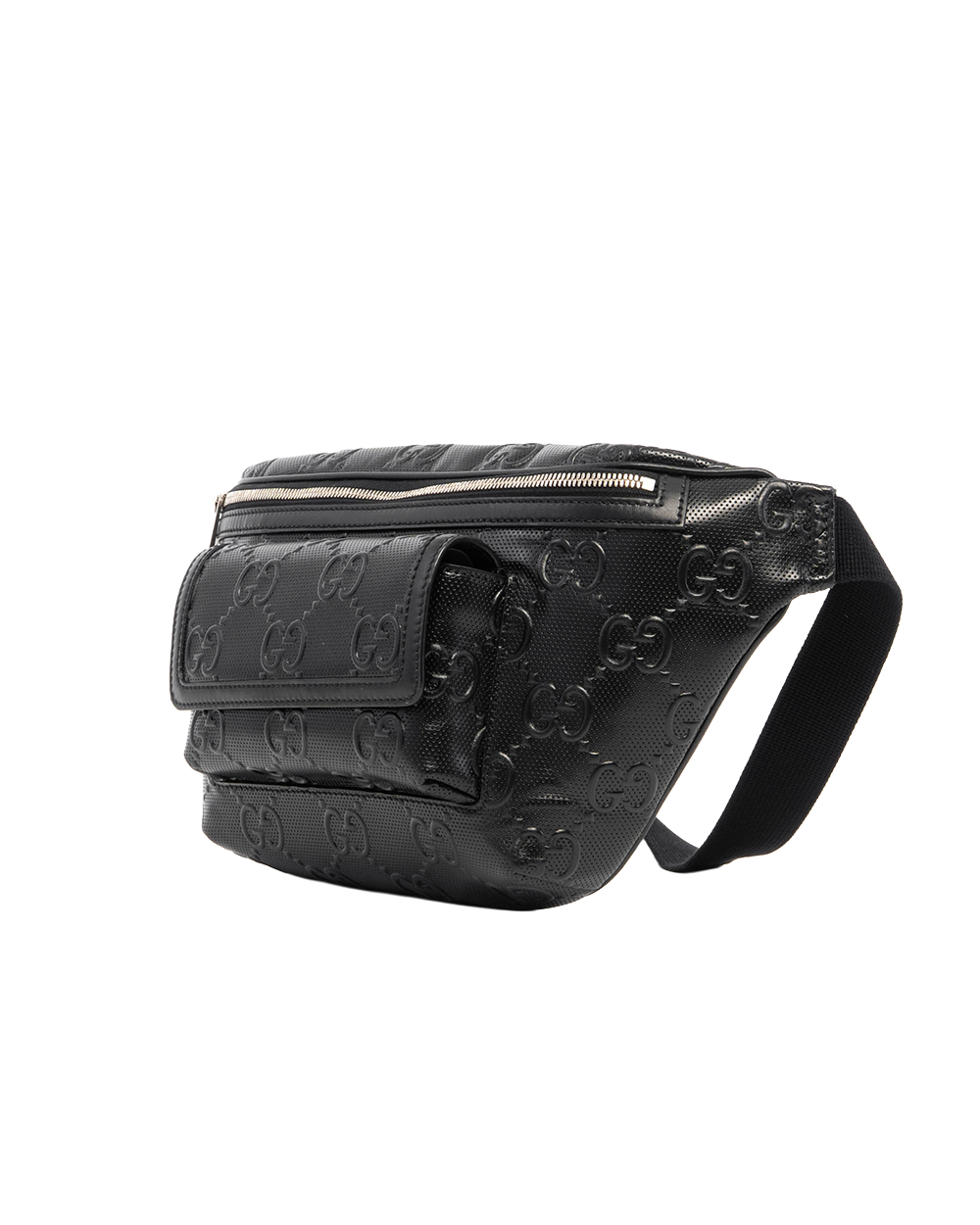 GUCCI GG JUMBO BELT BAG BLACK CALF SHW 645093 525040 09589