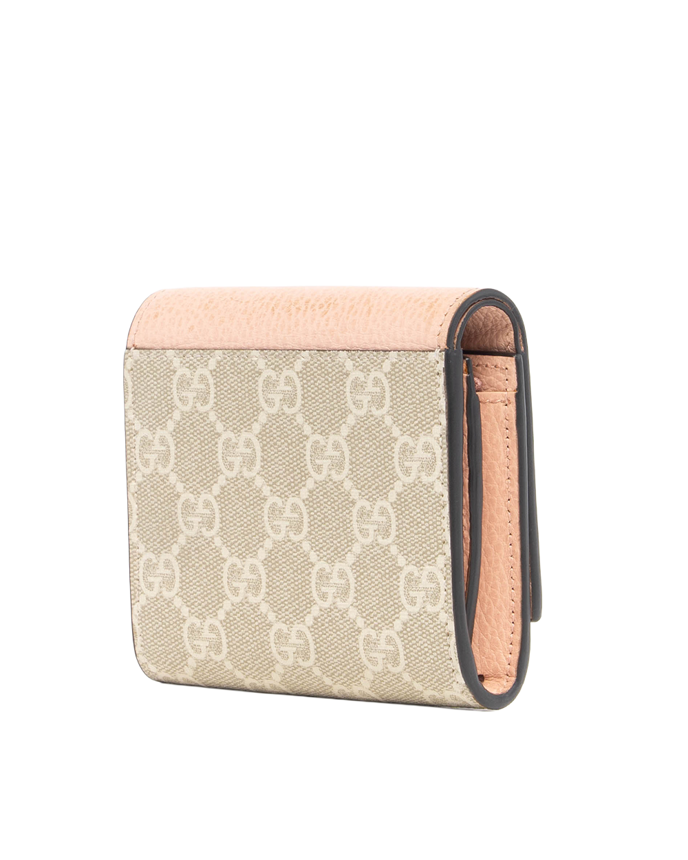 GUCCI GG MARMONT BI FOLD MEDIUM PINK BEIGE GG MONOGRAM CANVAS GHW 598587 2184 5288