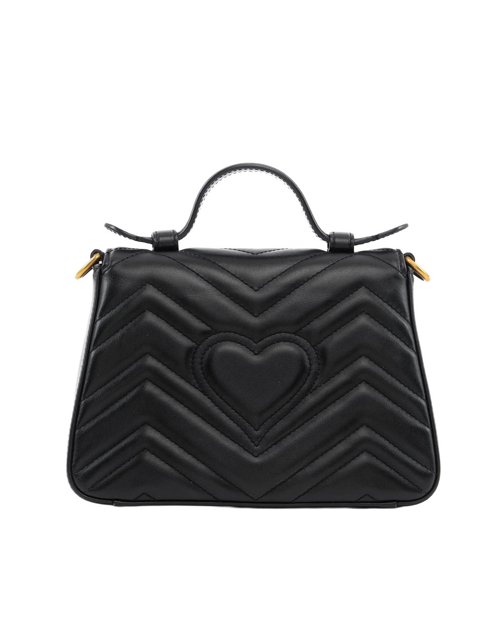 GUCCI GG MARMONT TOP HANDLE BLACK CALF GHW 547260 486628 08778