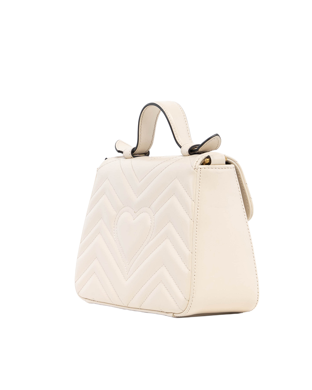 GUCCI GG MARMONT TOP HANDLE SMALL CALF WHITE GHW 547260 486628 00147