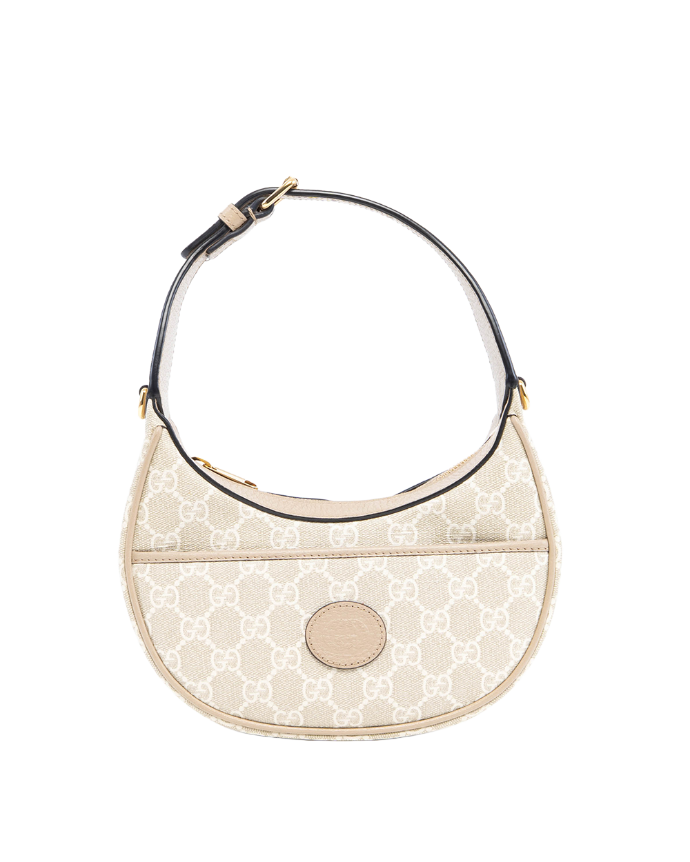 GUCCI HALF MOON HOBO BEIGE GG MONOGRAM CANVAS GHW 726484 493075 1049