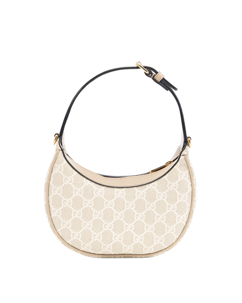 GUCCI HALF MOON HOBO BEIGE GG MONOGRAM CANVAS GHW 726484 493075 1052
