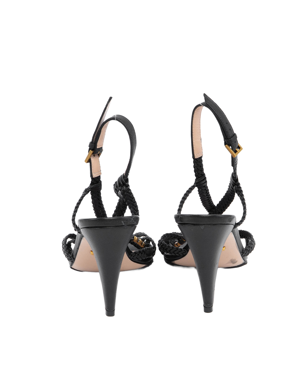 GUCCI HIGH HEELS GG 35 BLACK CRYSTAL GHW 5150