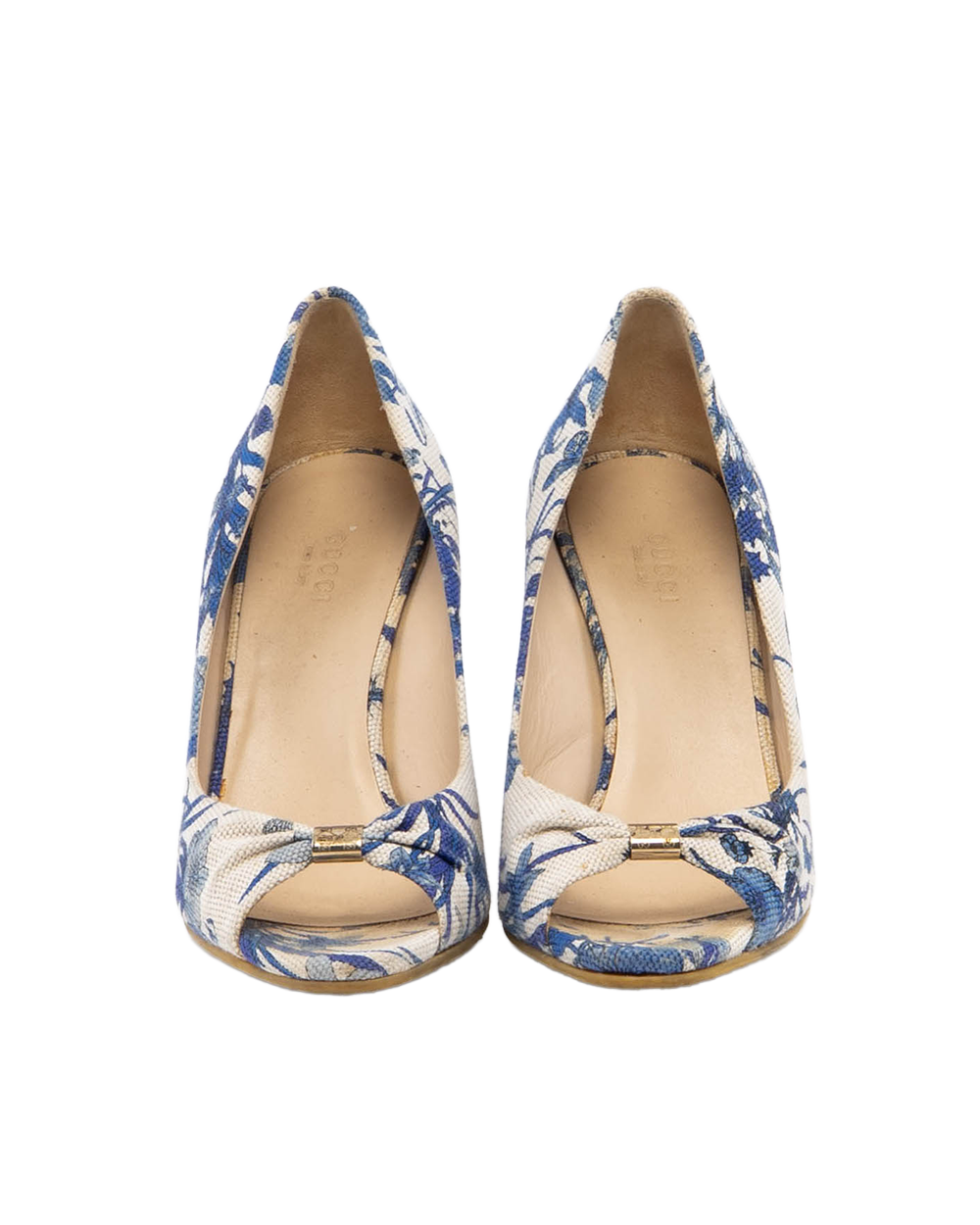 GUCCI HIGH HEELS GG BLUE FLORAL 1153