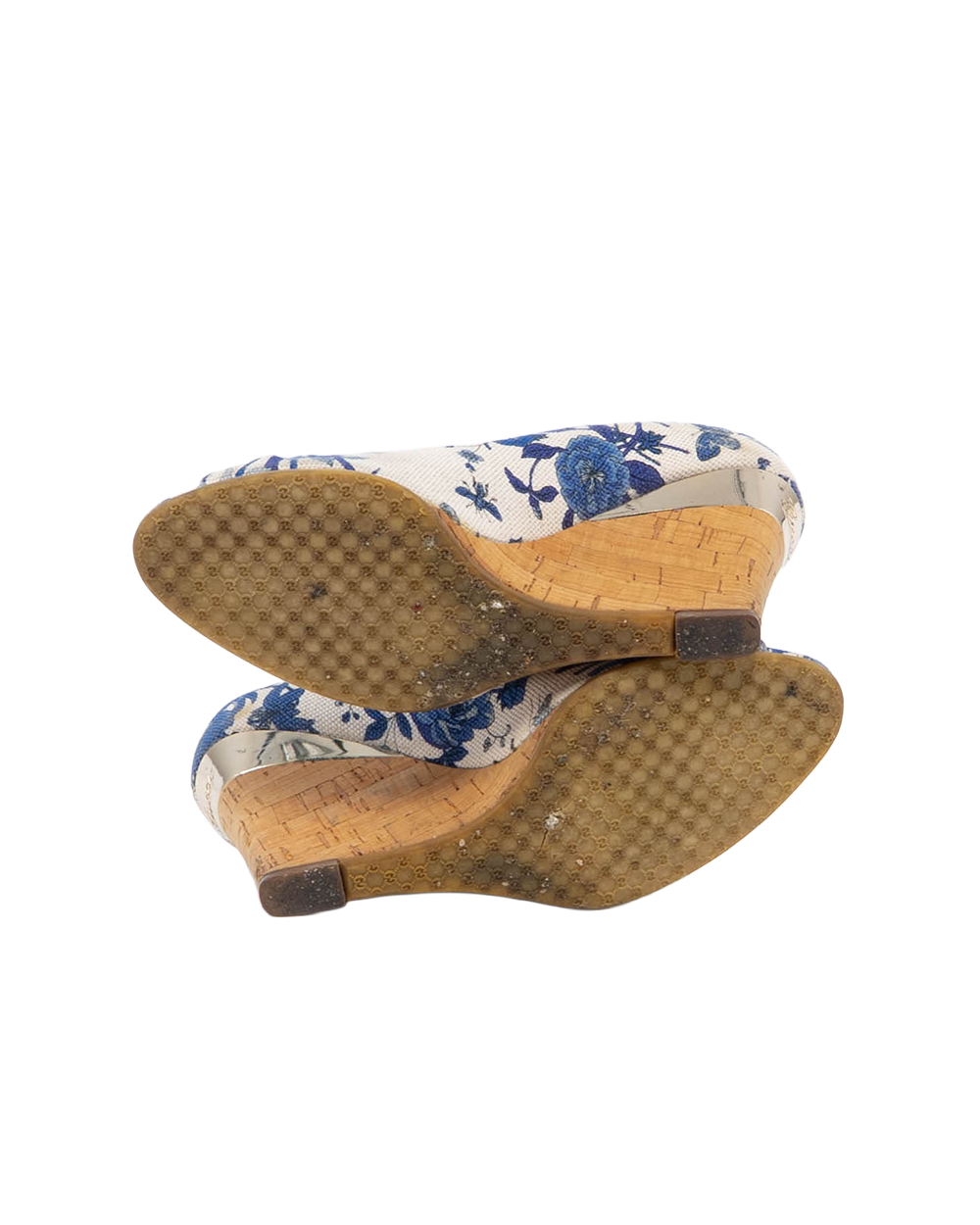 GUCCI HIGH HEELS GG BLUE FLORAL 1157